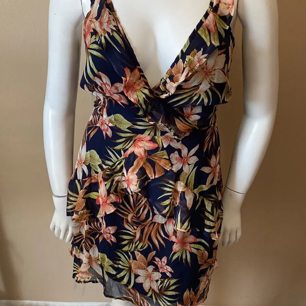NWT Fashion Nova Paradise Feels Ruffle Mini Dress - Size 3X - Picture 6 of 16